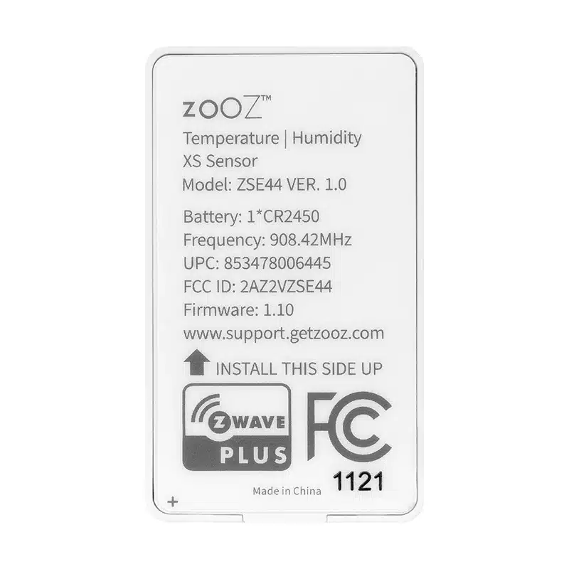 Zooz Z-Wave Plus 700 Series XS Temperature | Humidity Sensor ZSE44